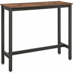 Vasagle - table de bar, table haute fine, table de cuisine, table de salle  manger, avec cadre mtallique ...