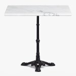 Sklum ? table de bar en marbre roma ? base en fer vintage ? dimensions 72x60x60cm ? pour int�rieur et ...