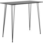 Table de bar noir 120x60x105 cm vidaxl