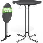 Table de bar ronde �70 ou 80 cm pliable haute de 110 cm plateau de table en mdf mange debout table d'appoint ...