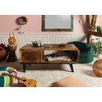 Table basse 120x60 bois de récupération laqué multicolore sixties 106 Table basse 120x60 bois de récupération laqué multicolore sixties 106