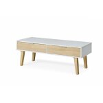 Topkit - table basse avec 2 tiroirs 2274 | table basse | table d'appoint de salon | ch�ne blanc