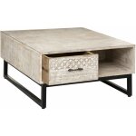 Table basse ajay manguier 90x90cm - atmosphera cr�ateur d'int�rieur