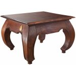 Massivmoebel24 - table basse 60x60 acacia laqu nougat opium 612