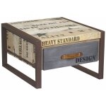 Table basse 60x60 manguier brut imprim� bois naturel factory 127