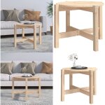 Vidaxl - table basse � 62, 5x45 cm bois massif de pin - table basse - meuble salon - table ronde - table ...