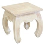 Aubry gaspard - table basse en acajou blanchi opium 45 x 45