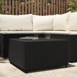 Bonnevie - table basse table d'appoint pour salon chambre - de jardin carré noir 50x50x30 cm résine tressée ... Bonnevie - table basse table d'appoint pour salon chambre - de jardin carré noir 50x50x30 cm résine tressée ...