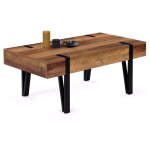 Idmarket - table basse rectangulaire 1 tiroir austria bois pied épingle Idmarket - table basse rectangulaire 1 tiroir austria bois pied épingle