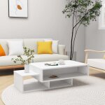 Table basse blanc 105x55x32 cm bois d'ing�nierie vidaxl