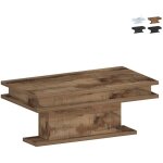 Table basse blanche 100x55cm salon moderne design little big - bois neutre