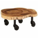 Table basse bois d'acacia massif 60 x 55x25