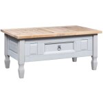 Table basse en bois en pin mexicain avec tiroir de table diff�rentes couleurs couleur : gris