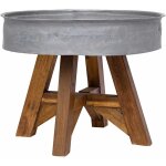 Table basse bois de r�cup�ration m�lang� 60x45 cm argent� vidaxl