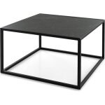 Goplus table basse � caf� - 70�70�40cm - table rectangulaire salon - cadre en acier pulv�ris� - 4 coussinets ...