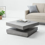 [en. casa] - table basse florenz 76 x 76 x 38 cm effet bton