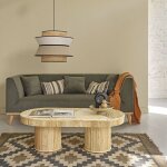 Berah getah - table basse en canne de rotin ovale