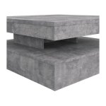 Les tendances - table basse carree pivotante - panneau de particules - decor beton gris clair - classique ... Les tendances - table basse carree pivotante - panneau de particules - decor beton gris clair - classique ...