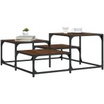 Table basse chêne marron 87, 5x87, 5x40 cm bois d'ingénierie Table basse chêne marron 87, 5x87, 5x40 cm bois d'ingénierie