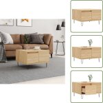 Table basse ch�ne sonoma 55x55x36, 5 cm bois d'ing�nierie - table basse - meuble salon - table d'appoint ...
