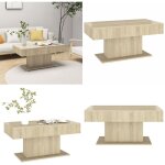 Table basse ch�ne sonoma 96x50x45 cm bois d'ing�nierie - table basse - meuble salon - table canap� - ...