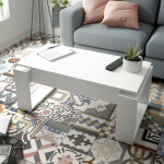 Dmora - table basse ddav, table basse avec plateau relevable, table basse pour le salon, 105x55h45 / ...