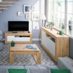 Table basse ddav, table basse avec plateau relevable, table basse pour le salon, 105x55h45 / 56 cm, noeuds ...