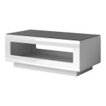Meublorama - table basse design collection breda blanche brillante. meuble idal pour votre salon.