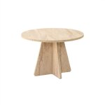 Table basse design fungi d60cm effet travertin beige
