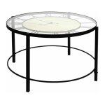 Paris prix - table basse design 'horloge' 90cm noir