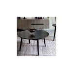 Drawer - table basse ronde 80 cm décor chêne noir - ubud Drawer - table basse ronde 80 cm décor chêne noir - ubud
