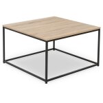 Idmarket - table basse detroit carrée 70 cm design industriel Idmarket - table basse detroit carrée 70 cm design industriel