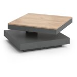 Vicco - table basse elias, anthracite, 70 x 70 cm Vicco - table basse elias, anthracite, 70 x 70 cm
