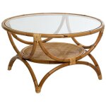 Atmosphera - table basse farah rotin d90cm crateur d'intrieur