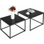 Unho - table basse gigogne salon marbre: tables gigognes carres industrielle lot de 2 bout de canap ...