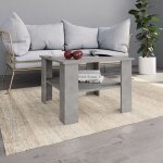 Table basse gris b�ton 60 x 60 x 42 cm agglom�r�