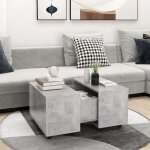 Vidaxl - table basse gris béton 60x60x38 cm bois d'ingénierie Vidaxl - table basse gris béton 60x60x38 cm bois d'ingénierie