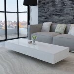 Table basse blanc brillant vidaxl