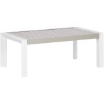 Table basse de jardin 120 x 70 cm en aluminium taupe castella