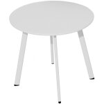 Proloisirs table basse de jardin massa� � 45 cm en acier �poxy - blanc