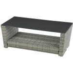 Hesperide - table basse de jardin polyn�sia havane 100x54x38cm en aluminium trait� �poxy - hesp�ride