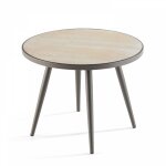 Oviala - table basse de jardin ronde plateau en céramique - tivoli Oviala - table basse de jardin ronde plateau en céramique - tivoli