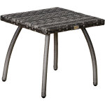 Table basse de jardin style cosy chic table d'appoint métal époxy résine tressée imitation rotin gris ... Table basse de jardin style cosy chic table d'appoint métal époxy résine tressée imitation rotin gris ...