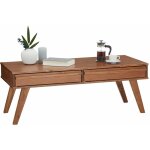 Idimex - table basse jona avec 2 tiroirs, en pin massif lasur� brun fonc�