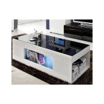 Dusine - table basse koala illumin led et blanc laqu