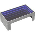 Table basse avec led infini gris b�ton 90x50x30 cm vidaxl