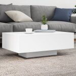 Table basse avec lumi�res led blanc 85x55x31 cm