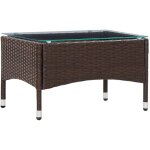 Vidaxl - table basse marron 60x40x36 cm r�sine tress�e