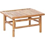 Table basse moderne en bambou 64 x 55 cm mobilier de jardin ext�rieur bois clair cerreto