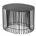 Table basse moderne pour jardin, table basse en acier rev�tu par pulv�risation, panier m�tallique avec ...